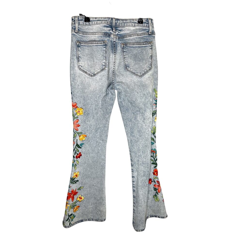Driftwood x Free People Farrah Embroidered Flare Jeans Size 25 - Picture 7 of 7